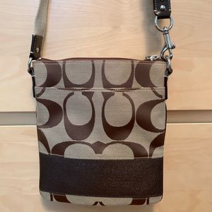 The Coach Signature Collection crossbody bag.